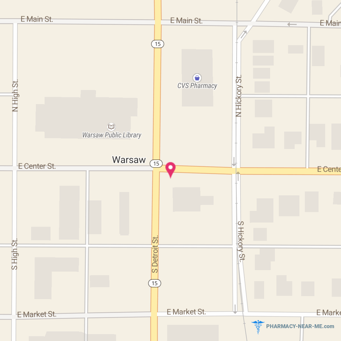 CVS PHARMACY #06462 - Pharmacy Hours, Phone, Reviews & Information: 100 North Detroit Street, Warsaw, Indiana 46580, United States