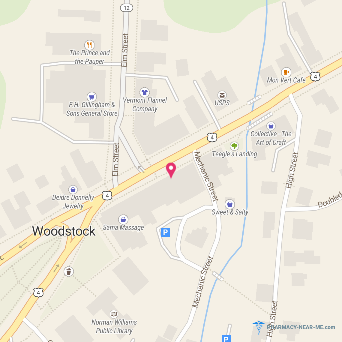 WOODSTOCK PHARMACY INC - Pharmacy Hours, Phone, Reviews & Information: 19 Central Street, Woodstock, Vermont 05091, United States
