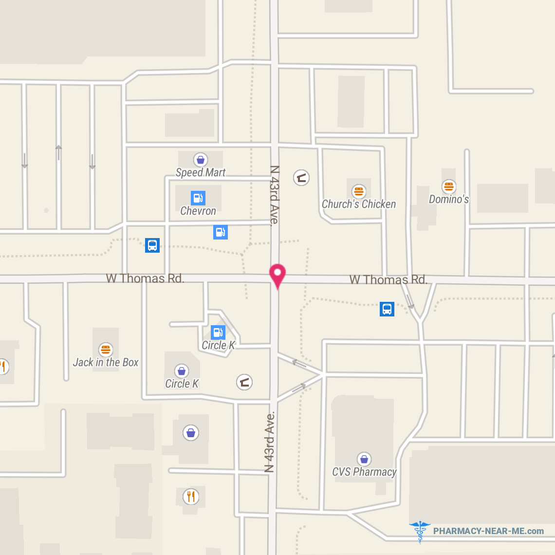 CVS PHARMACY # 05932 - Pharmacy Hours, Phone, Reviews & Information: N 43rd Ave & Thomas Rd, Phoenix, AZ 85031, USA