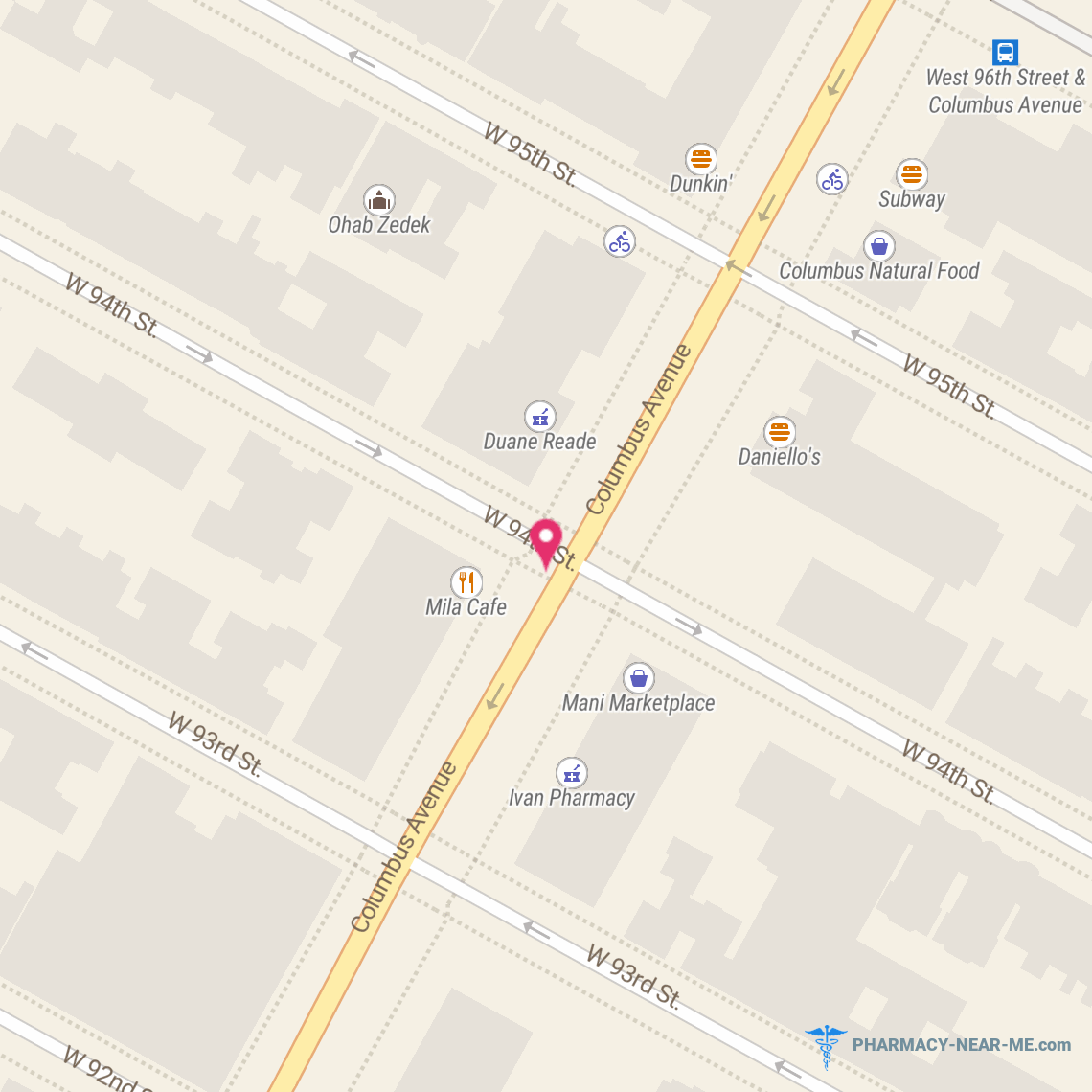 DUANE READE #14202 - Pharmacy Hours, Phone, Reviews & Information: 700 Columbus Avenue, NY, New York 10025, United States