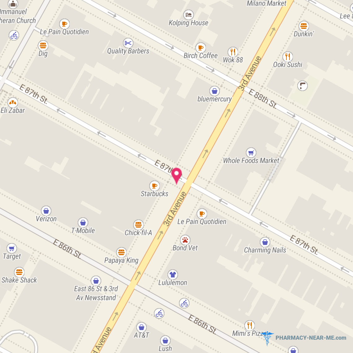 DUANE READE #14487 - Pharmacy Hours, Phone, Reviews & Information: 1550 3rd Avenue, NY, New York 10128, United States