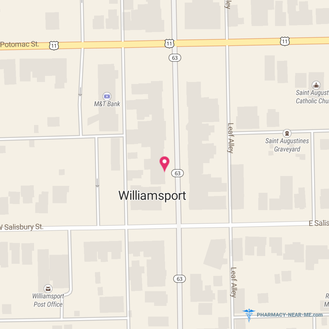 WILLIAMSPORT PHARMACY - Pharmacy Hours, Phone, Reviews & Information: 34 North Conococheague Street, Williamsport, Maryland 21795, United States