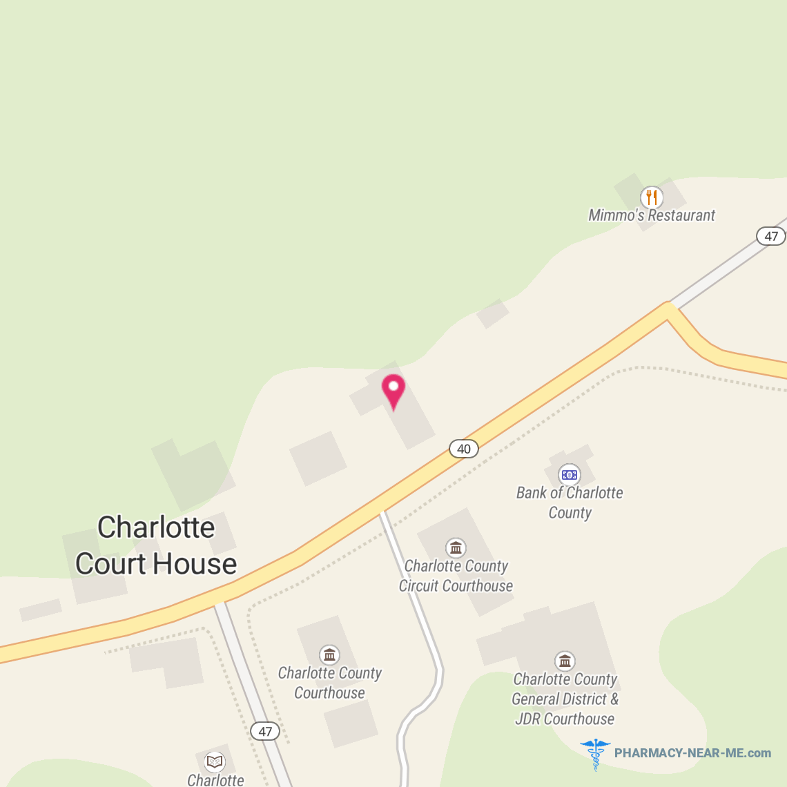 CHARLOTTE DRUG COMPANY - Pharmacy Hours, Phone, Reviews & Information: 120 David Bruce Avenue, Charlotte Court House, Virginia 23923, United States