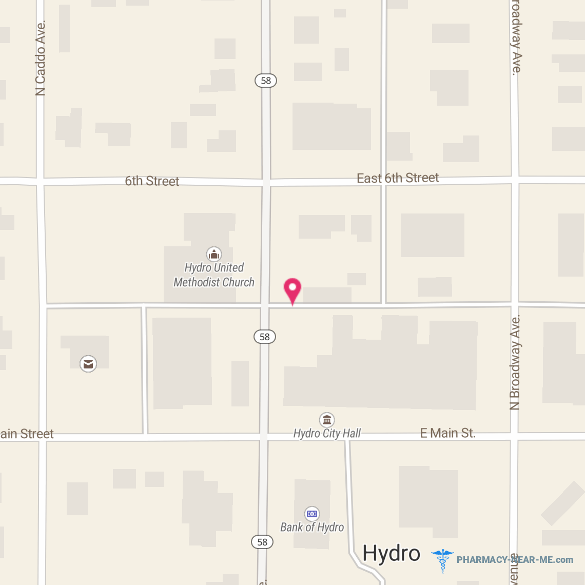 PHARMCAREOK OF HYDRO INC - Pharmacy Hours, Phone, Reviews & Information: 510 N Arapaho Ave, Hydro, Oklahoma 73048, United States