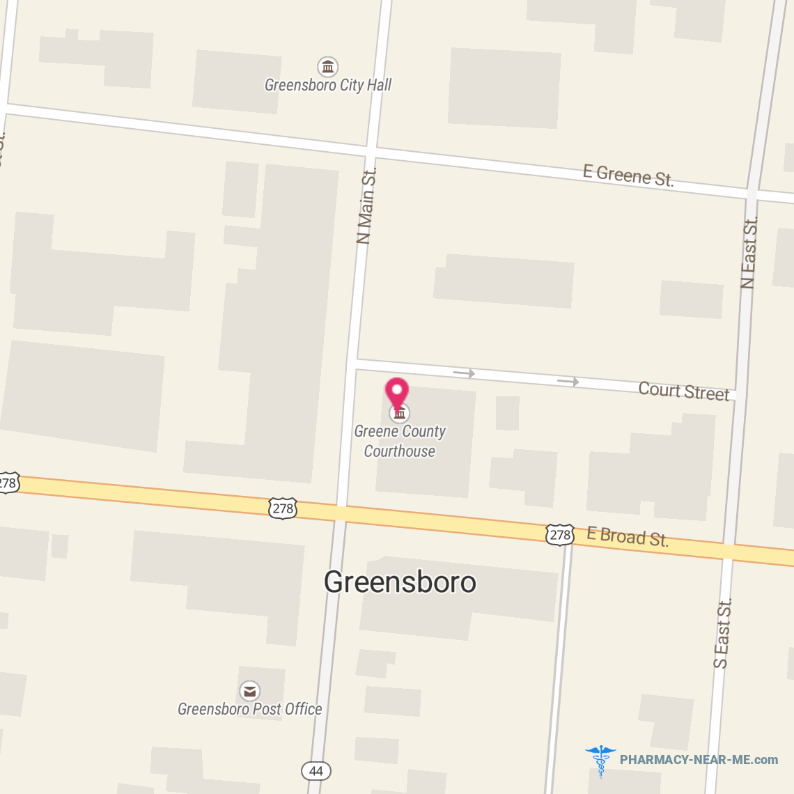 GREENSBORO PHARMACY LLC - Pharmacy Hours, Phone, Reviews & Information: 111 North Main Street, Greensboro, Georgia 30642, United States