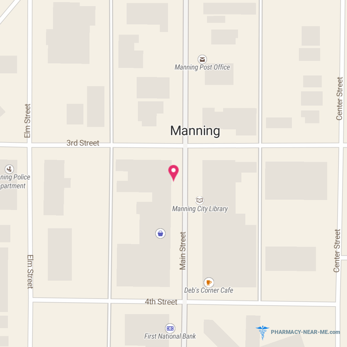 REX PHARMACY INC. - Pharmacy Hours, Phone, Reviews & Information: 317 Main Street, Manning, Iowa 51455, United States