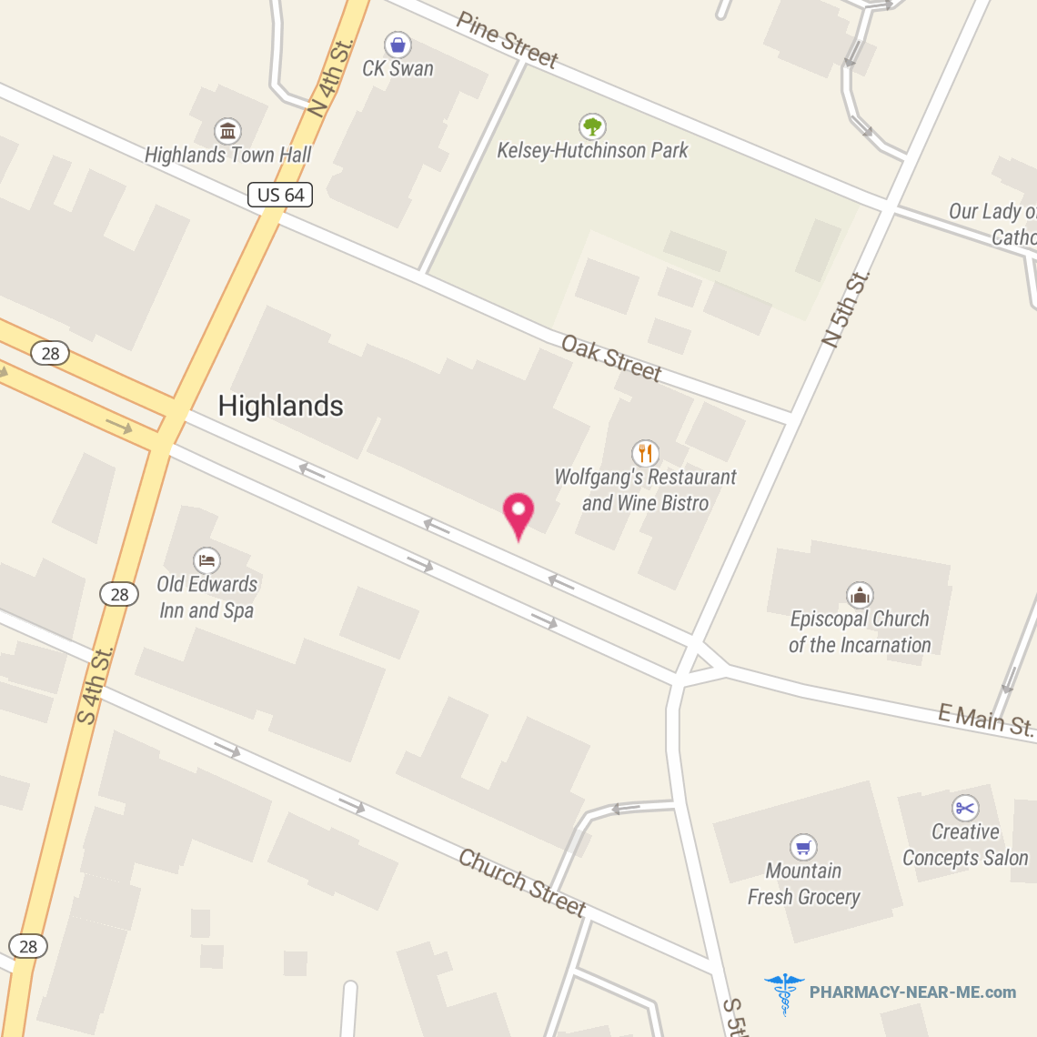 MAIN STREET PHARMACY - Pharmacy Hours, Phone, Reviews & Information: 460 Main Street, Highlands, North Carolina 28741, United States