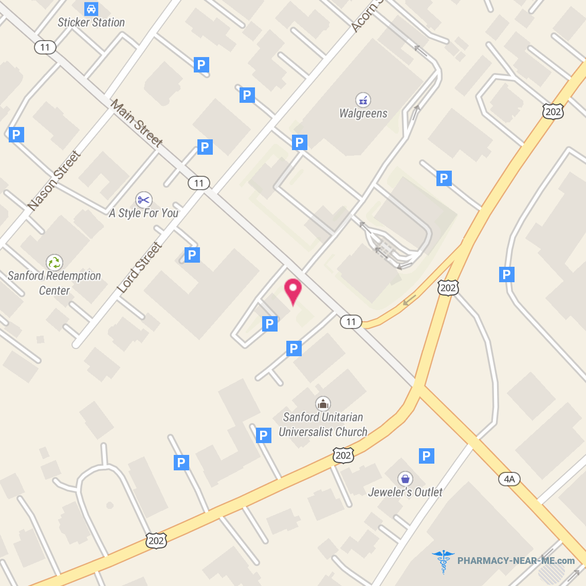 WALGREENS # 12400 - Pharmacy Hours, Phone, Reviews & Information: 868 Main Street, Sanford, Maine 04073, United States