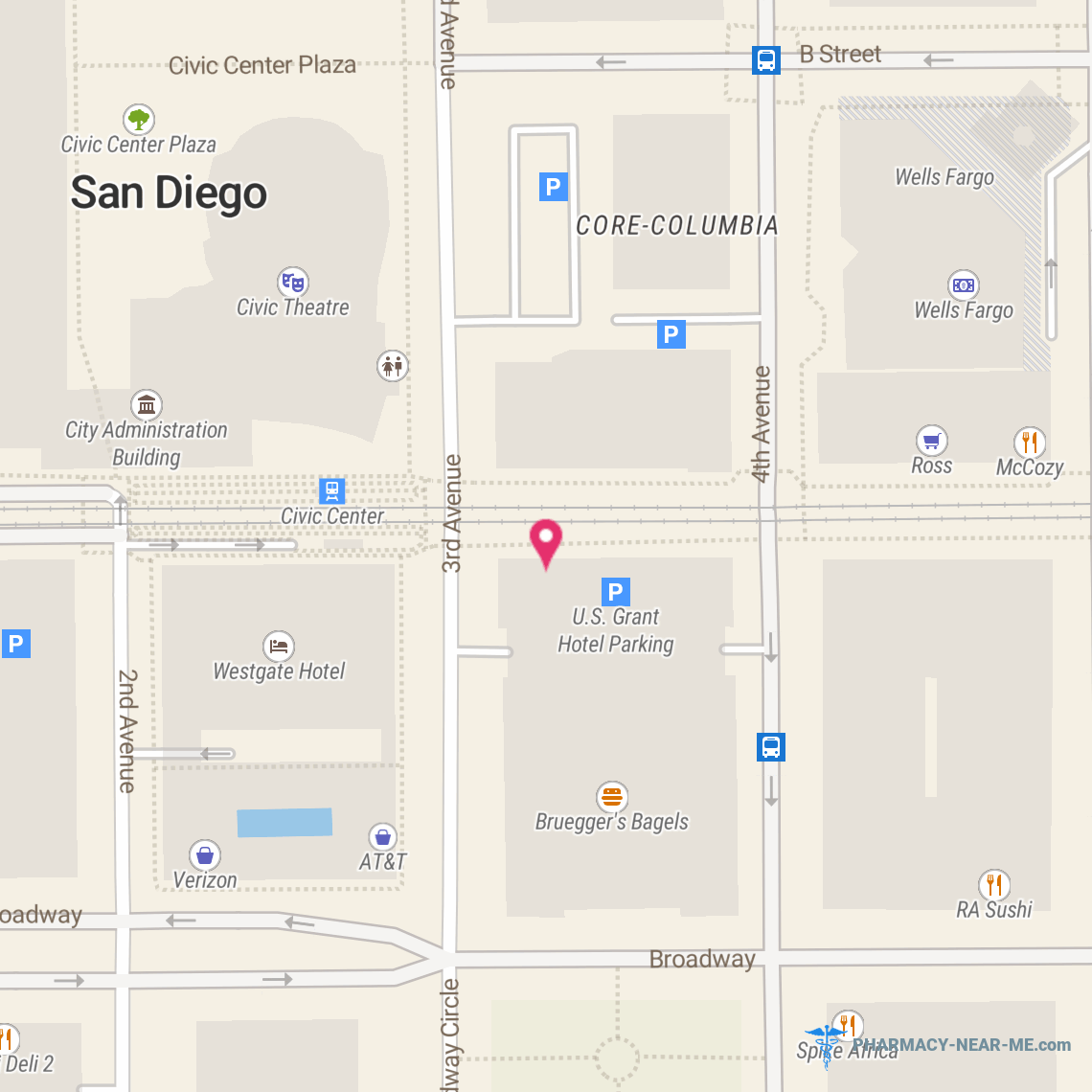 ALLEN PHARMACY - Pharmacy Hours, Phone, Reviews & Information: 333 C Street, San Diego, California 92101, United States