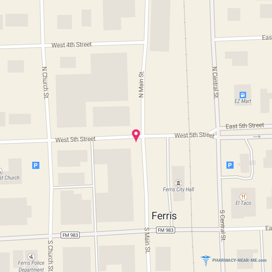 US DRUG MART #4 - Pharmacy Hours, Phone, Reviews & Information: 103 South Main Street, Ferris, Texas 75125, United States