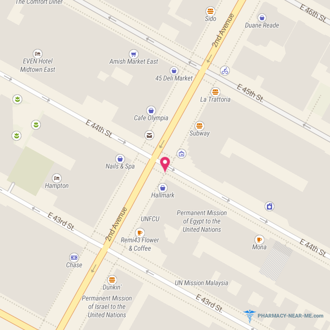 DIPLOMAT CHEMISTS INC - Pharmacy Hours, Phone, Reviews & Information: 800 2nd Avenue, NY, New York 10017, United States