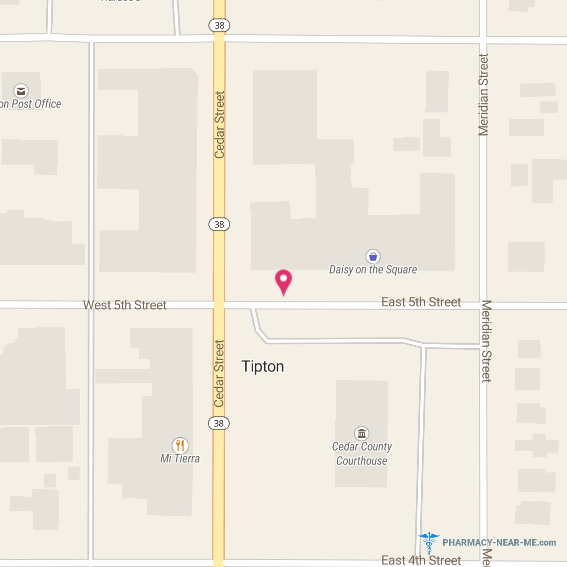 TIPTON PHARMACY - Pharmacy Hours, Phone, Reviews & Information: 124 East 5th Street, Tipton, Iowa 52772, United States