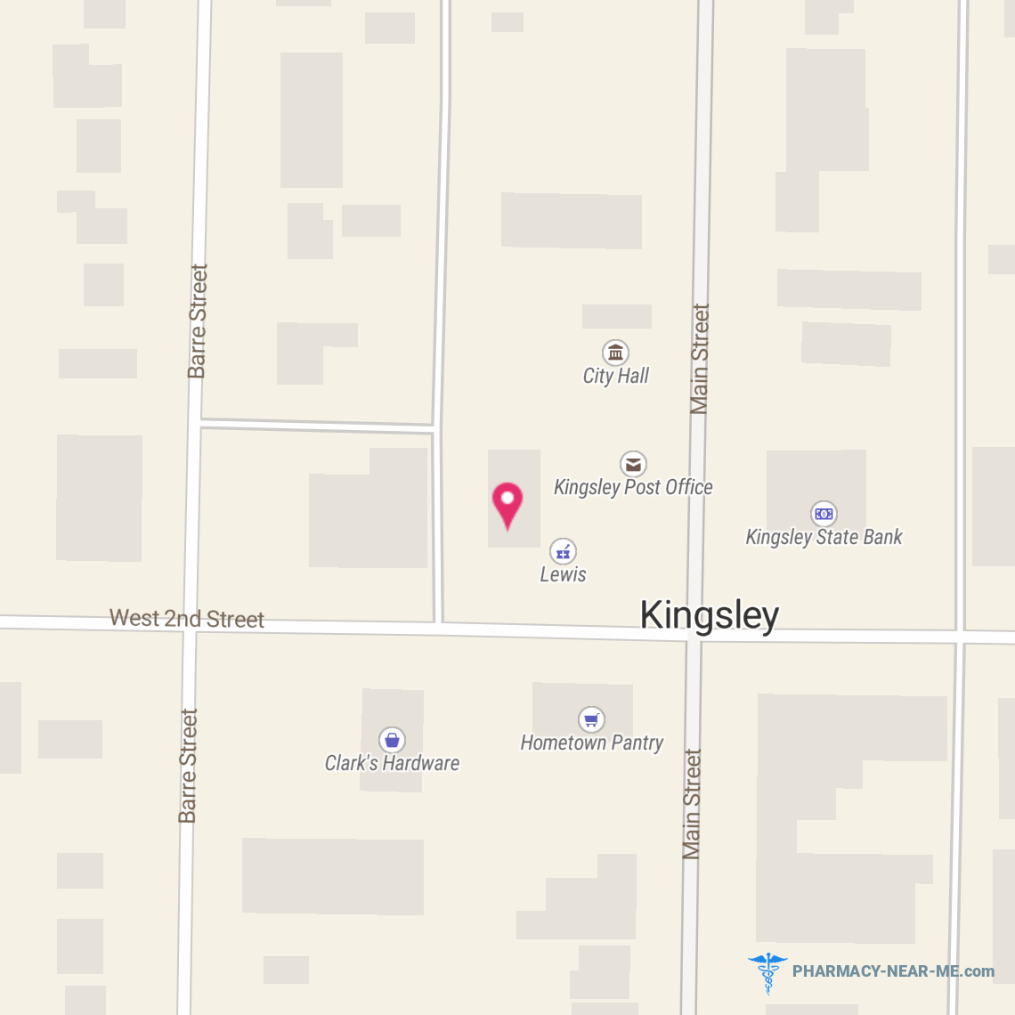 KINGSLEY DRUG - Pharmacy Hours, Phone, Reviews & Information: 7 West 2nd Street, Kingsley, Iowa 51028, United States