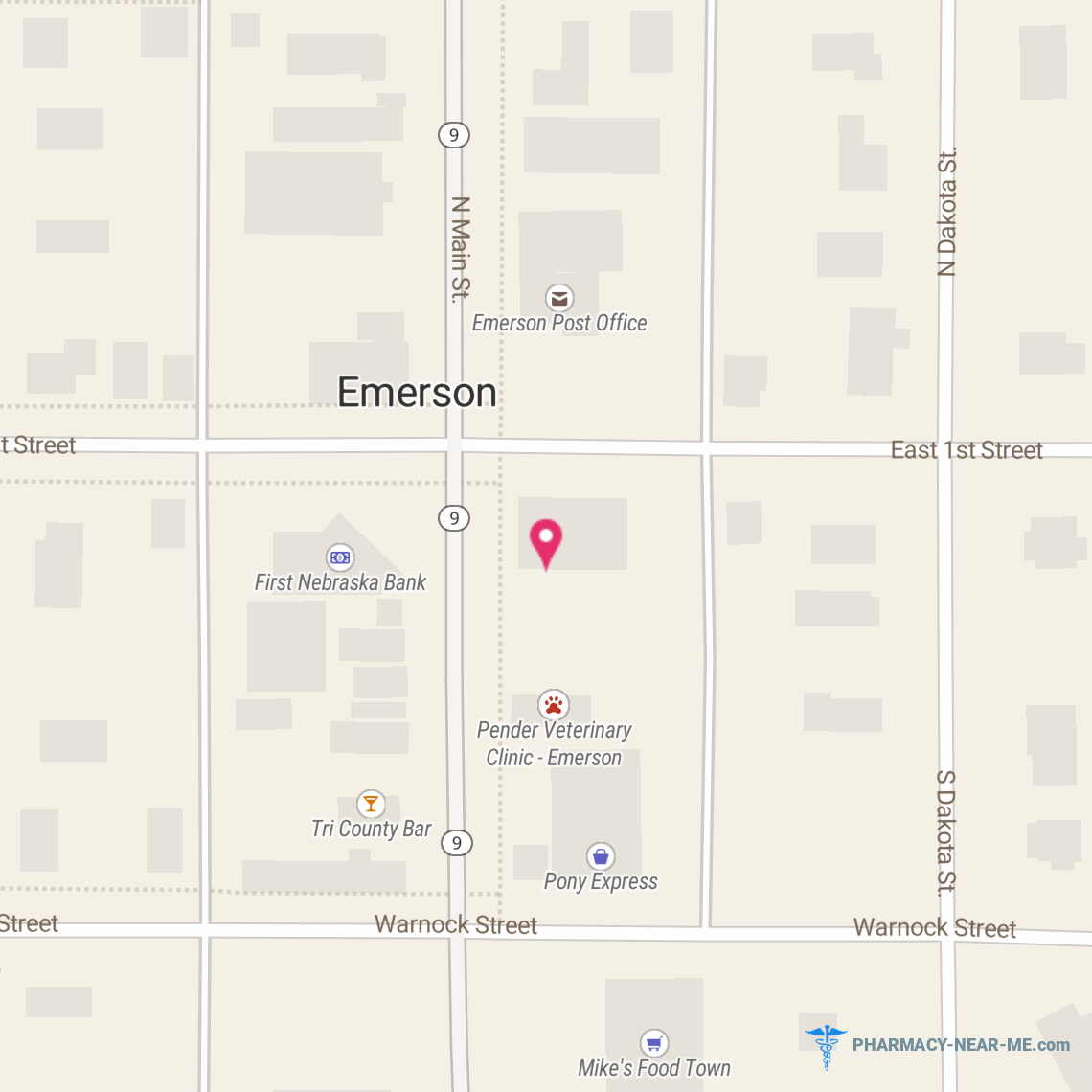 EMERSON APOTHECARY - Pharmacy Hours, Phone, Reviews & Information: 1003 South Main Street, Emerson, Nebraska 68733, United States