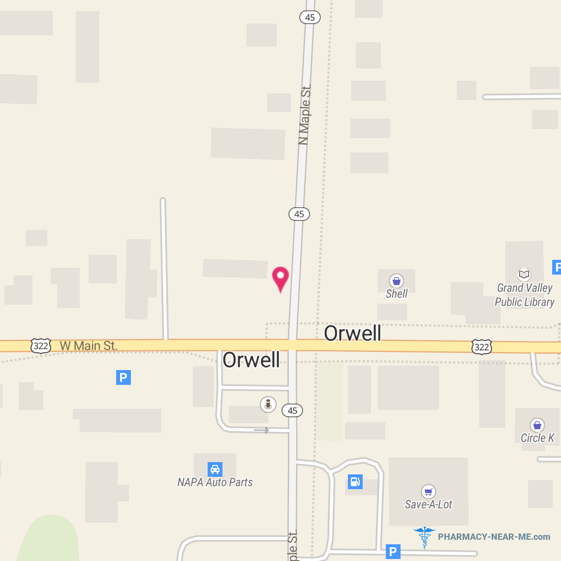 GRAND VALLEY DRUG - Pharmacy Hours, Phone, Reviews & Information: 11 North Maple Street, Orwell, Ohio 44076, United States