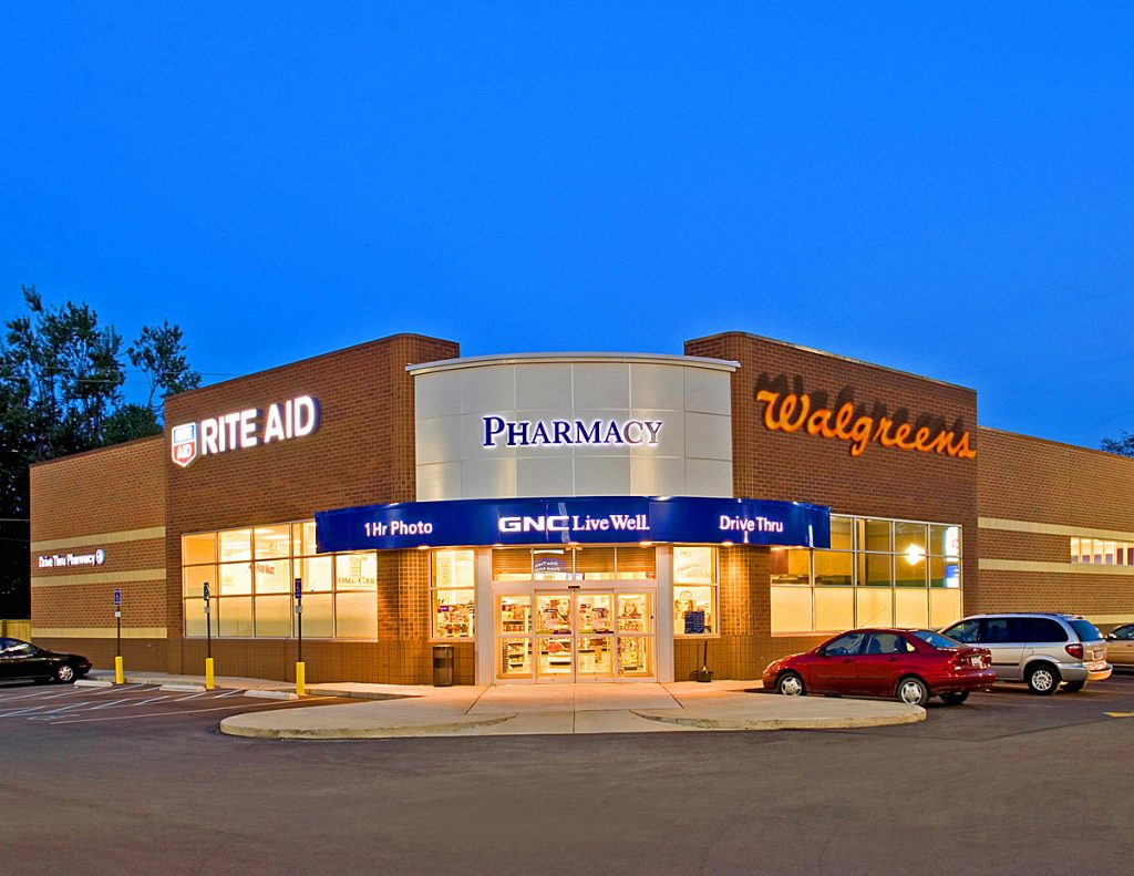 Photo Collage. Walgreens and Rite Aid Merger.